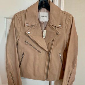 NWT Madewell Shrunken Leather Motorcycle Jacket